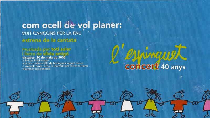 Concert 40 anys: com ocell de vol planer